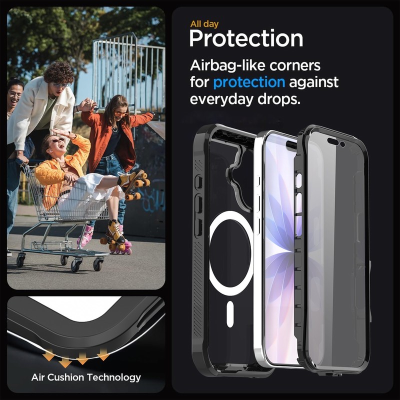 For iPhone 17 MagSafe Case Shockproof Cover with Privacy Glass Screen Protector gallery