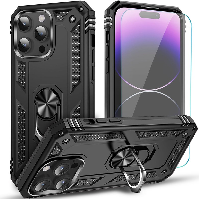For iPhone 16 Pro Max/Pro/16 Case Phone Cover Shockproof +Glass Screen Protector gallery
