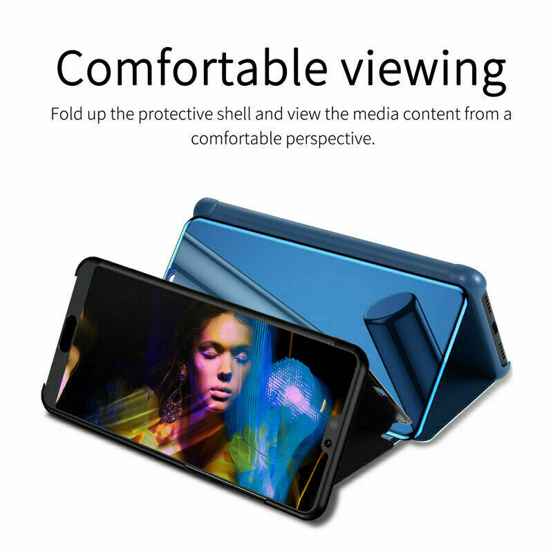 Clear S-View Mirror Flip Case Stand Cover Samsung Galaxy S24 S23 S21 S20 S10 S9+ gallery