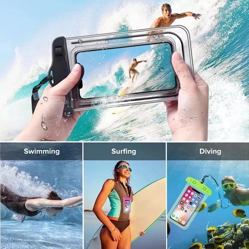 Universal Waterproof Case Underwater Phone Cover Dry Bag Pouch For Smartphones gallery