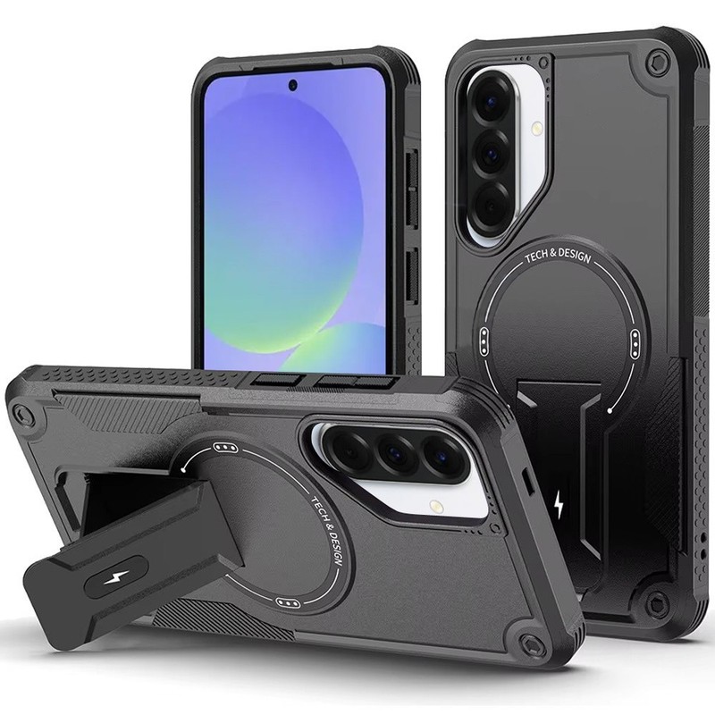 For Galaxy A37 5G Phone Case Sturdy Bracket Invisible Kickstand Magnetic Cover