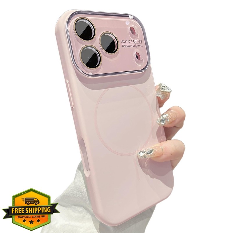 Giziuocase iPhone 15 Pro Max Pink MagSafe Case Lens