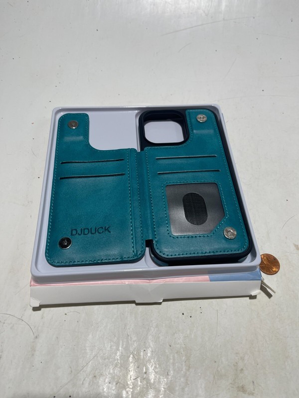 DJDUCK Compatible W/ iPhone 15 Pro Max Case Wallet Card Holder Case