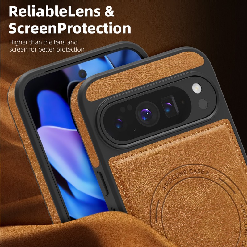 For Google Pixel 10 Pro XL/9A/9/8 Pro Shockproof PU Leather Case Mag Safe Cover gallery