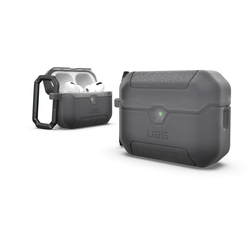 UAG AirPods Pro 3rd Gen Case, Rugged Carabiner & Secure Lip Closure, Scout Smoke