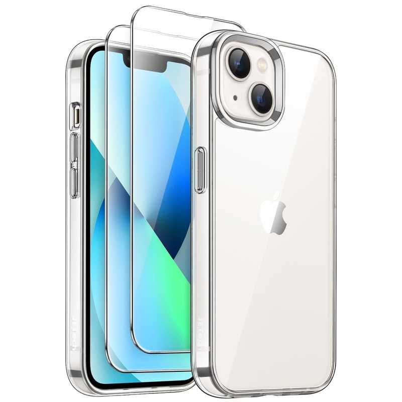 JETech 3 in 1 Case for iPhone 13 mini 5.4-Inch with 2 Pack Screen Protectors