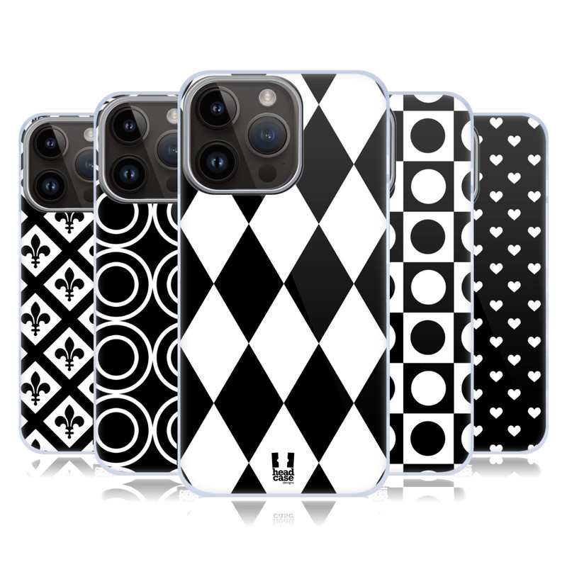 HEAD CASE DESIGNS BLACK AND WHITE PATTERNS BACK CASE FOR APPLE iPHONE PHONES