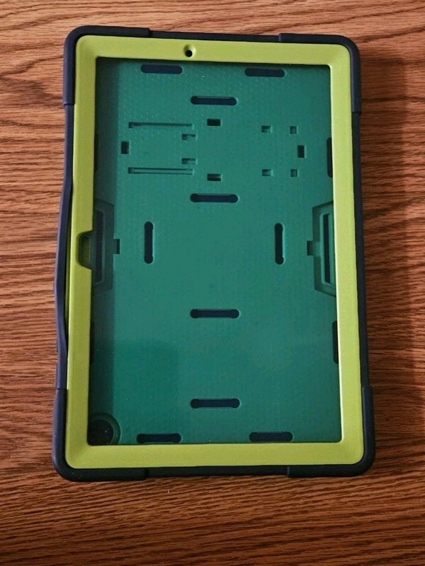 Samsung GalaxyA9+ Tablet Mil-Grade Shockproof Case Navy/Neon Green Pre-owned gallery