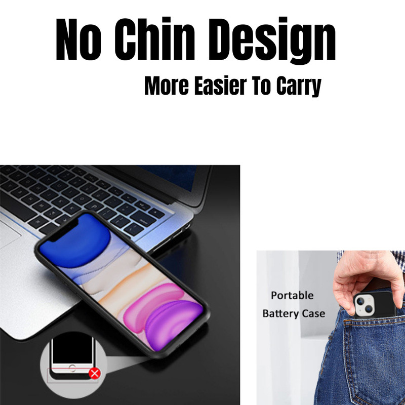 6800mAH Battery Charger Case For iPhone 11 12 13 14 15 16 17 X Power Bank Cover gallery
