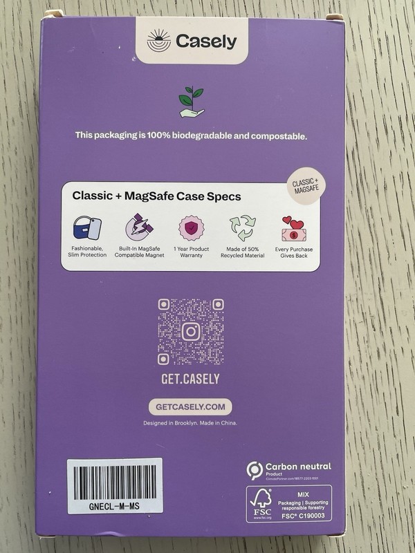 Casely Classic +MagSage iPhone 12 Case Unisex, Clear Shimmer Case, New In Box gallery