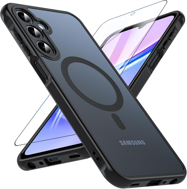 For Samsung Galaxy A15 5G Phone Case with Screen Protector Mag Safe Rugged Cover