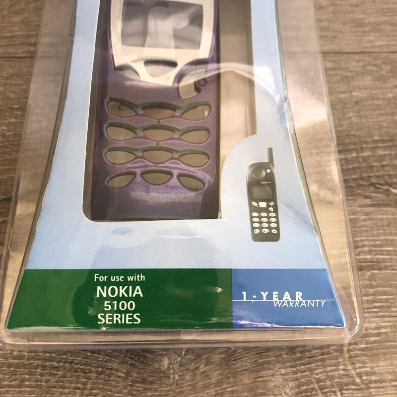 Vintage 2002 NOS NOKIA 5100 Series Wireless Phone Face Plate Green Purple gallery