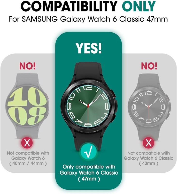 For Samsung Galaxy Watch 6 Classic 47mm Case, SUPCASE Bands Strap +Screen Cover gallery