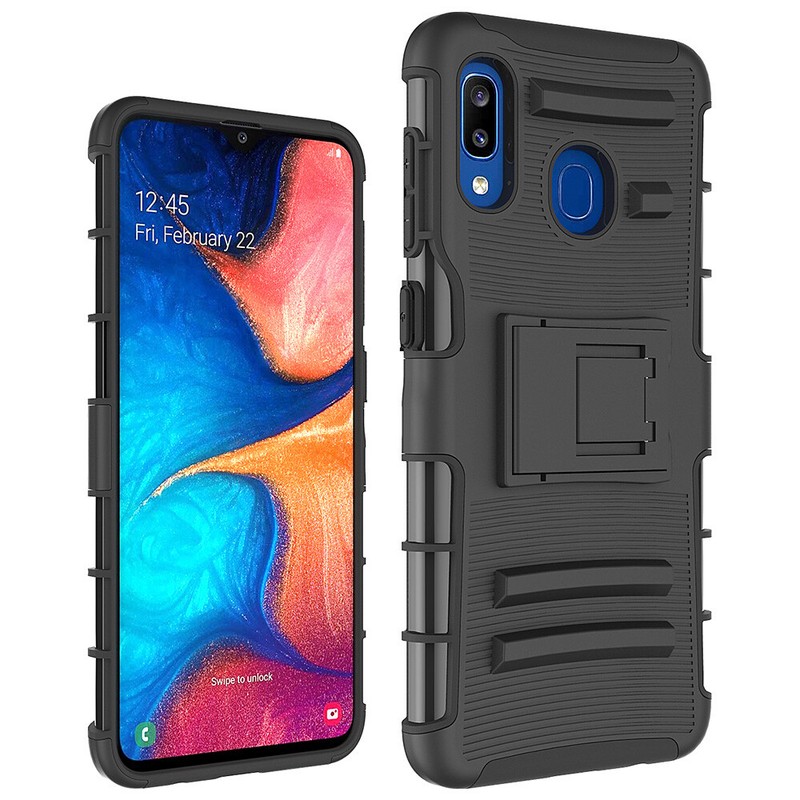 Shockproof Holster Armor Case Cover Belt Clip Socket For Samsung Galaxy A20 A30 gallery