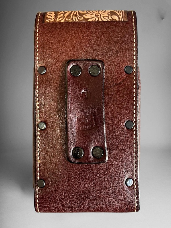 7”ROOSTER WESTERN LEATHER POUCH BELT LOOP PHONE HOLSTER CASE FUNDA CELULAR GALLO gallery