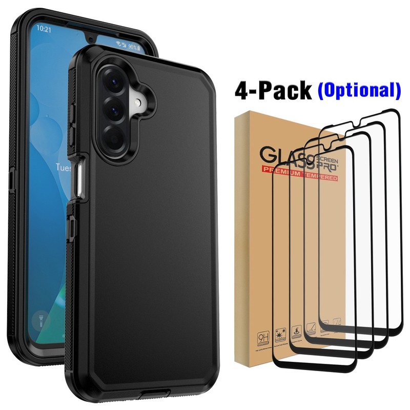 For Samsung Galaxy A17 5G Heavy Duty Hybrid Rugged Case Cover / Screen Protector
