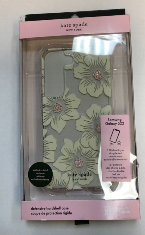 Kate Spade Defensive Hardshell Case for Samsung Galaxy S22 - Hollyhock Floral