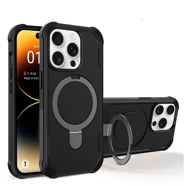 Protective Magnetic Kickstand Case for iPhone 14, 14 Plus, 14 Pro Max