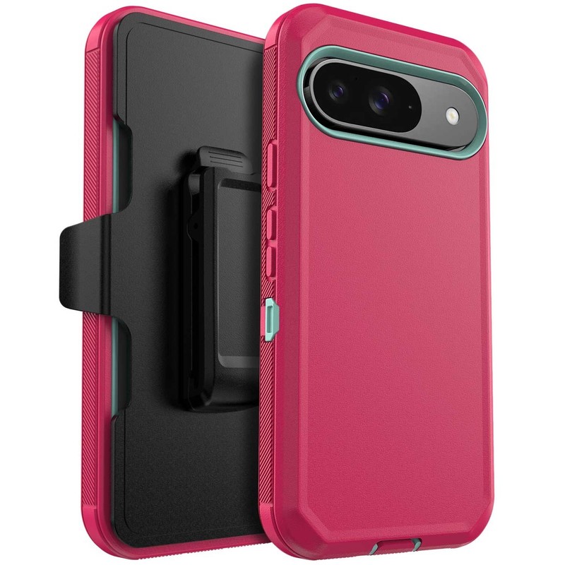 For Google Pixel 9 Pro XL Case Heavy Duty 3in1 Layers Cover + Clip Belt Holster