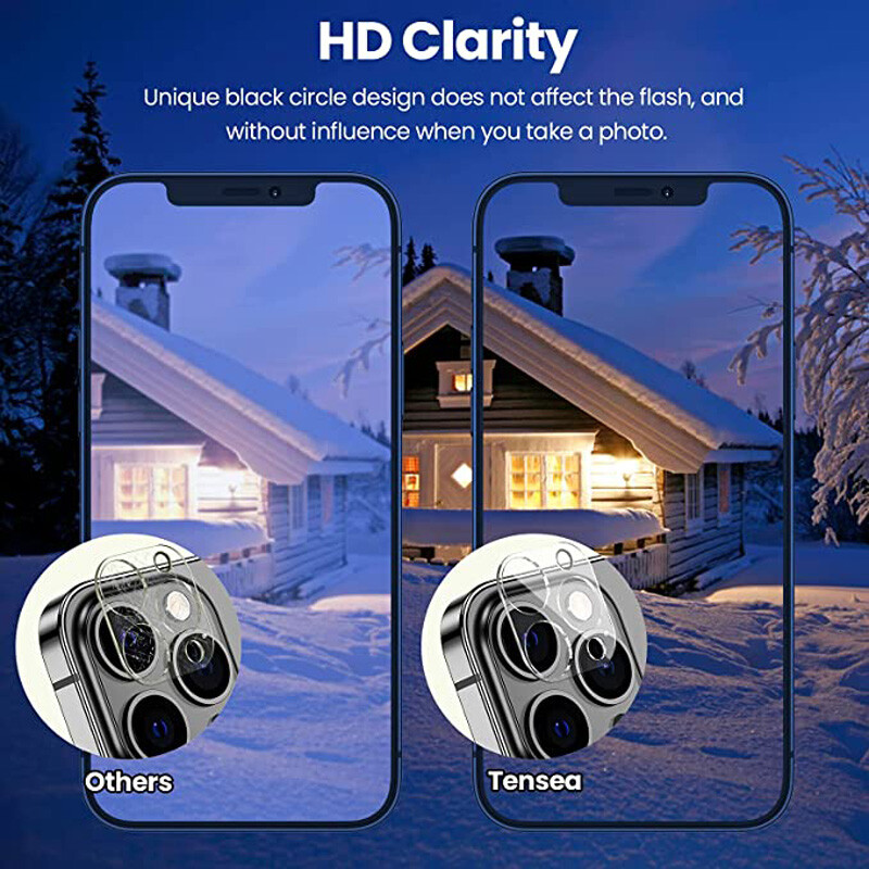 For iPhone 14 13 12 Pro Max 3PC Tempered Glass CAMERA LENS Cover Screen Protect gallery