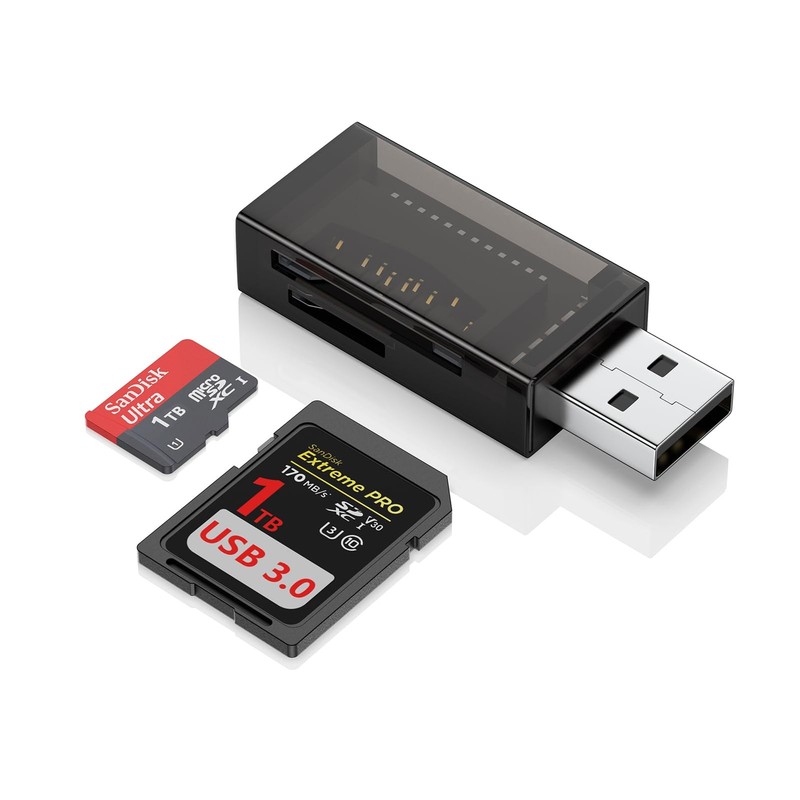 USB to SD Card Adapter Reader, TF Micro Digital Camera Memory brown