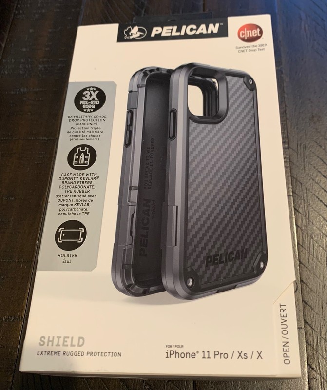 Pelican Shield Series Rugged Case +Holster for iPhone 11 Pro / XS / X 5.8″ BLACK