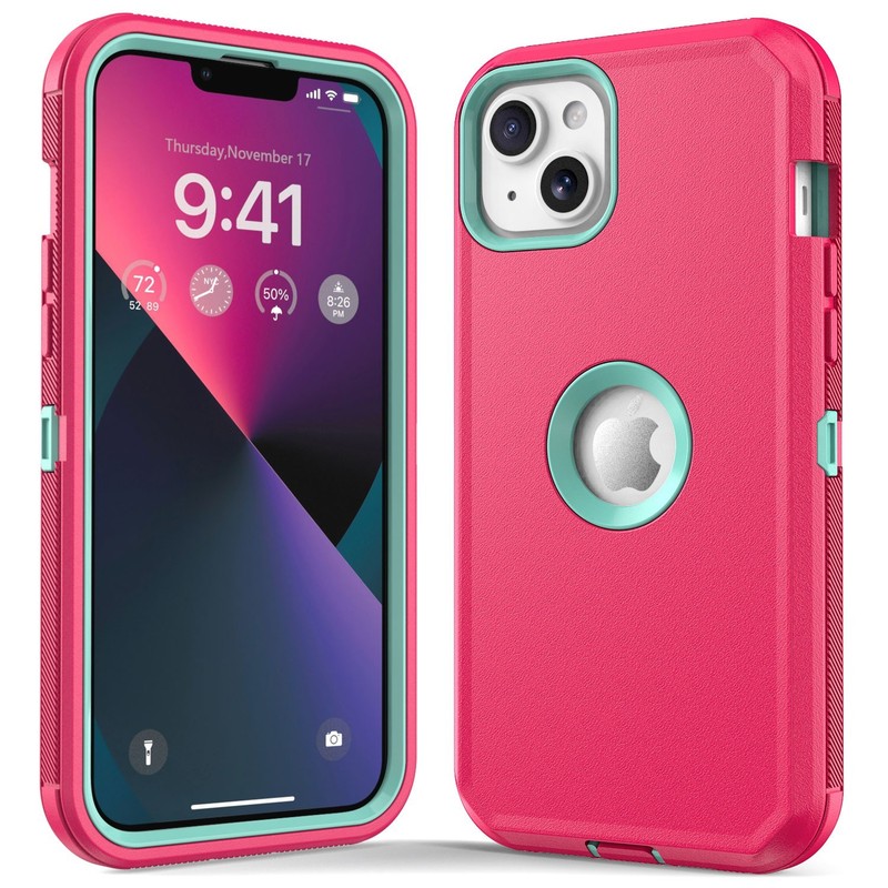 Case For iPhone 13 Heavy Duty Dual-Layer Rugged Shockproof Protective Phone Cove