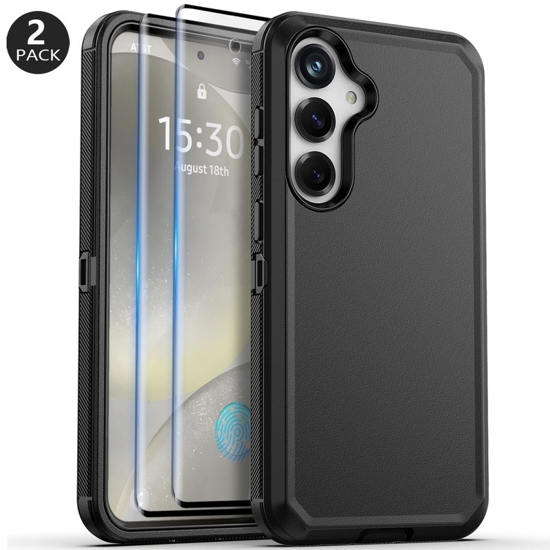 For Samsung Galaxy S24+ Plus Case Shockproof Heavy Duty Cover + Screen Protector