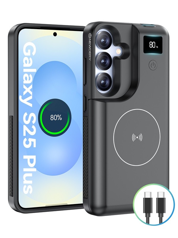 NEWDERY 10000mAh Magnetic Wireless Battery Case For Samsung S25 Plus Power Bank