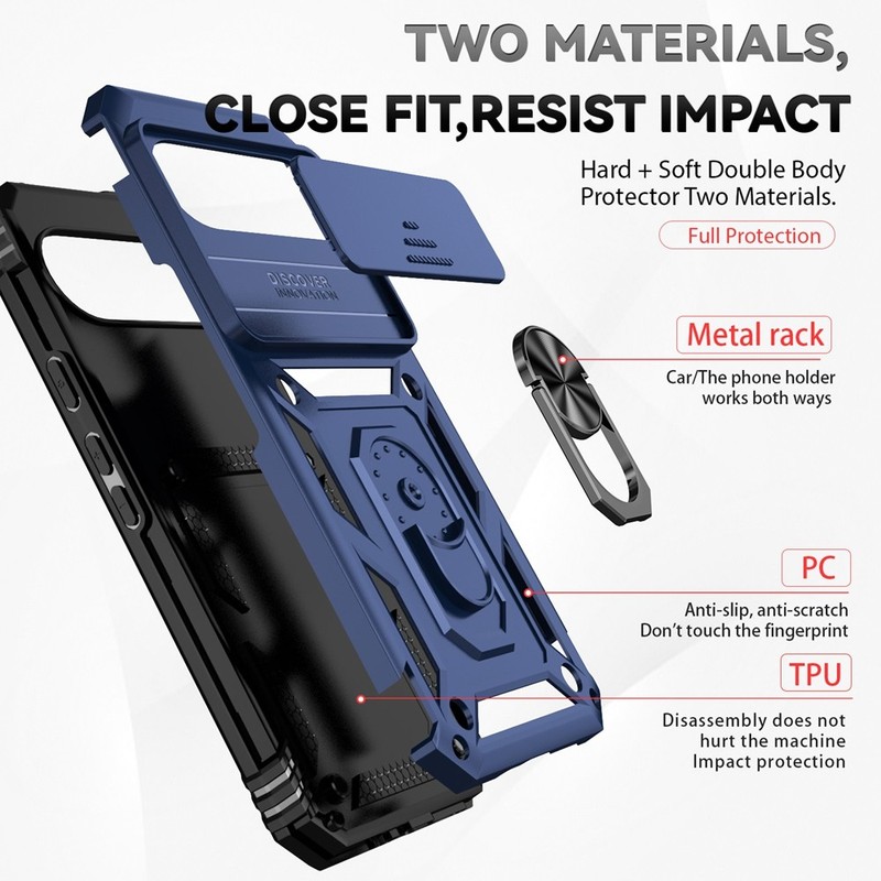 For Google Pixel 10 9 Pro XL 8 7 6 A Shockproof Kickstand Case + Tempered Glass gallery