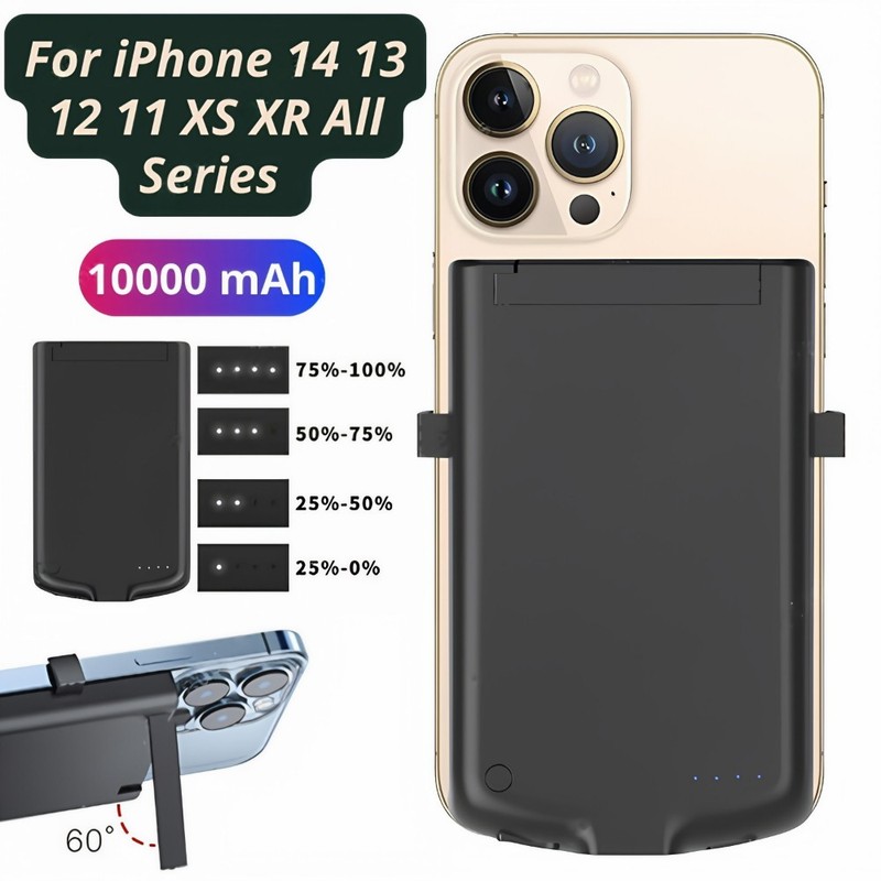 10000mAh Battery Fast Charger Case Power Bank Cover For iPhone 14 13 12 11 XR SE