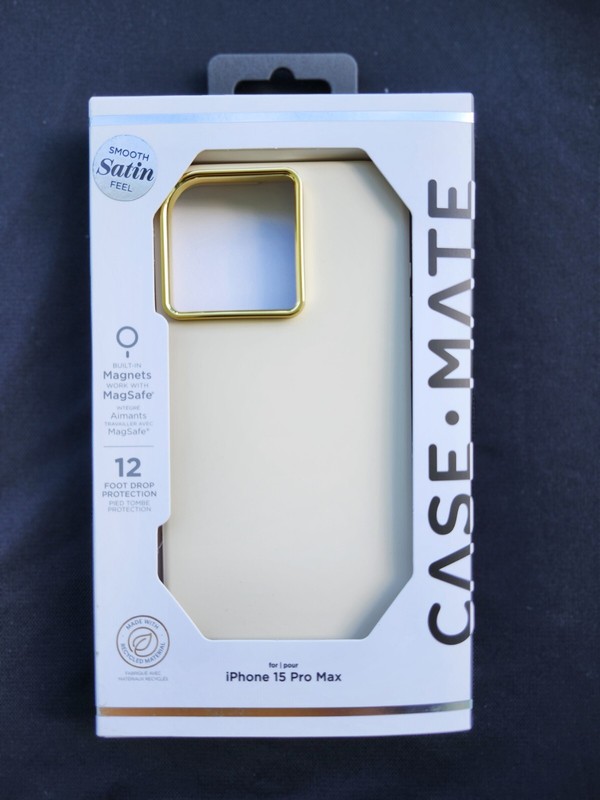 CASE MATE IPHONE 15 PRO MAX SILICONE BEIGE MAGSAFE -TEMPERED GLASS