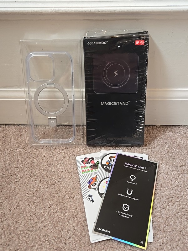 CASEKOO iPhone 16 Pro Phone Case 6.3″ Clear MagicStand * NEW OPEN BOX