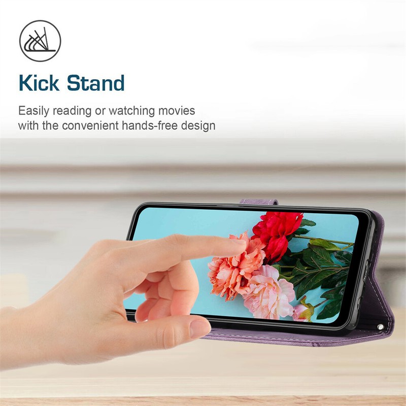 Magnetic Leather Wallet Case For MOTO G Play 2023 G72 G42 E32 Card Cover+Strap gallery