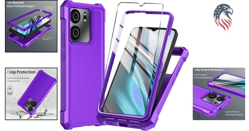 Compatible with Blu View 5 Case with Tempered Glass Screen Protector Silicone... gallery