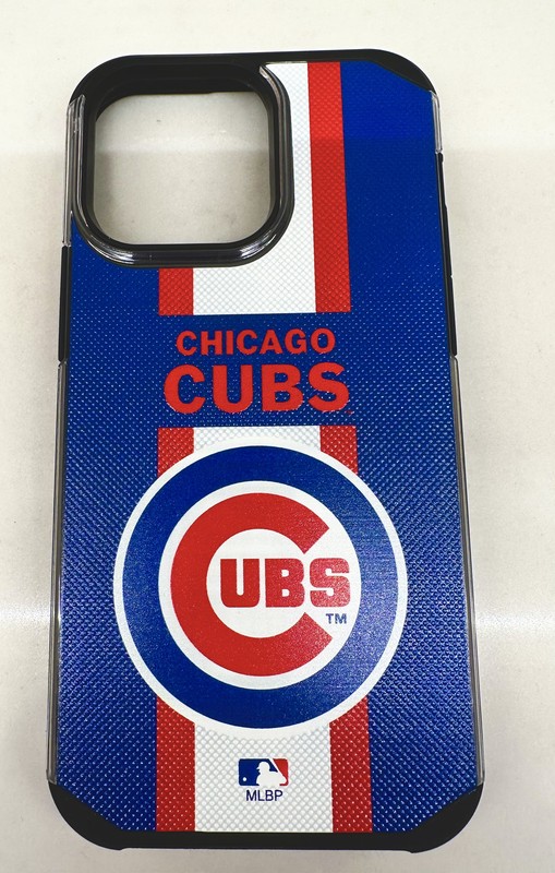 PBG MLB TXT Stripe Chicago Cubs For Apple iPhone 14 Pro Max 6.7″