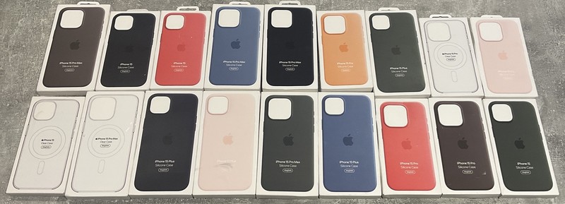 OFFICIAL GENUINE APPLE IPHONE 15 / PRO / PRO MAX / PLUS SILICONE MAGSAFE CASE