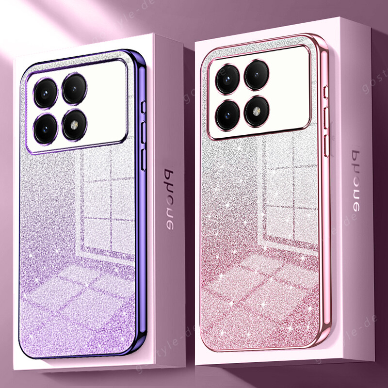 Phone Case For Xiaomi Poco X6 M6 Pro Redmi Note 13 12 13T Glitter Plating Cover