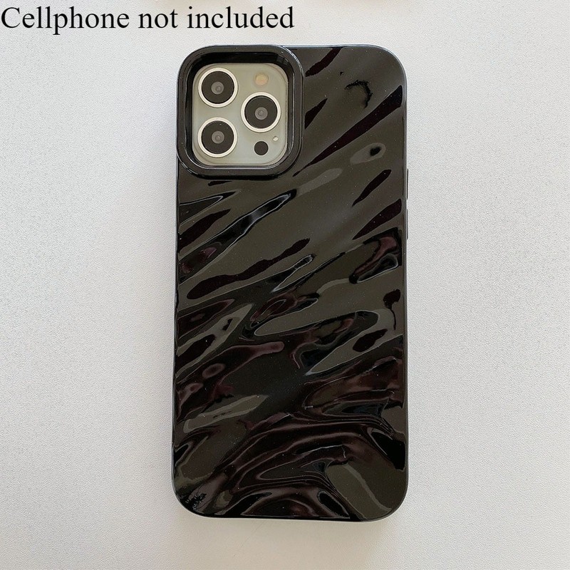Lightweight Durable Textured Protective Flexible Wavy Glitter Oil TPU Phone Case