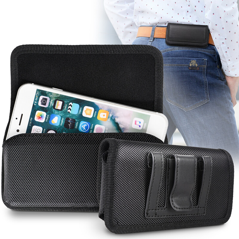 Horizontal Belt Clip Pouch Cell Phone Holster Case For iPhone 15,Samsung Huawei gallery