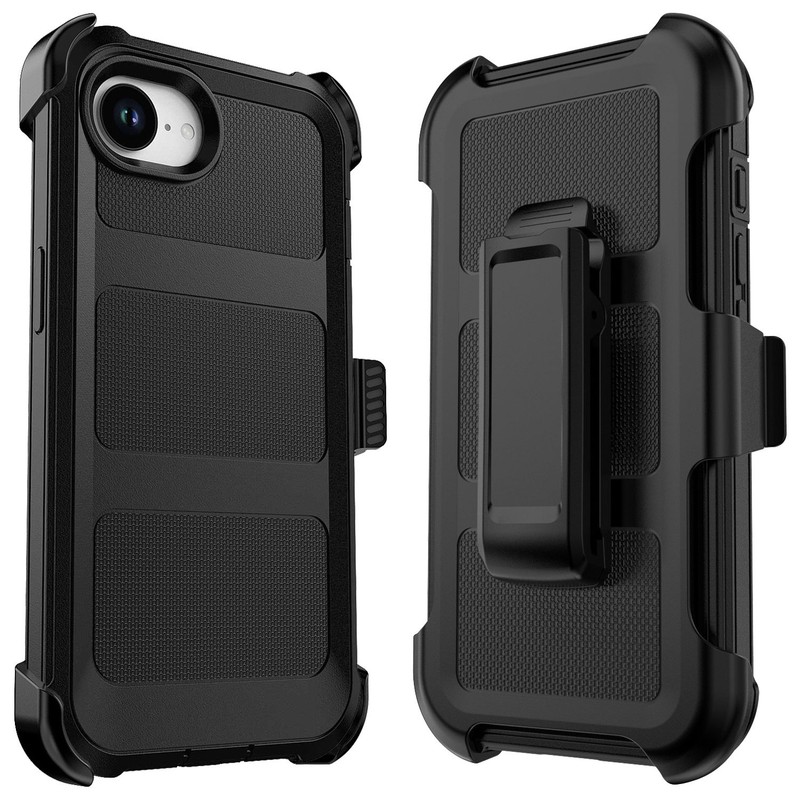 For iPhone 17e Case Dual Layer Heavy Duty Rugged Phone Cover / Blet Clip Holster