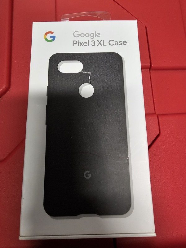 New Genuine Google Pixel 3 XL Genuine Fabric Protective Back Case Cover -Black