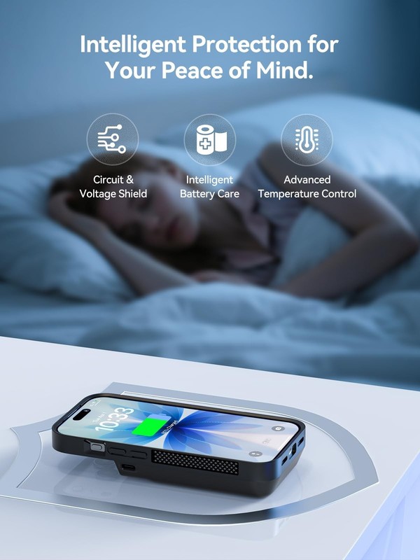 NEWDERY 9300mAh Wireless Charging Battery Case for iPhone 17/17 Pro Power Bank gallery