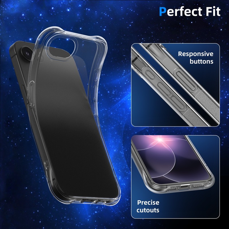 Case For iPhone 17e 17Air Pro Max/ 16e Clear Silicone Soft Slim Shockproof Cover gallery