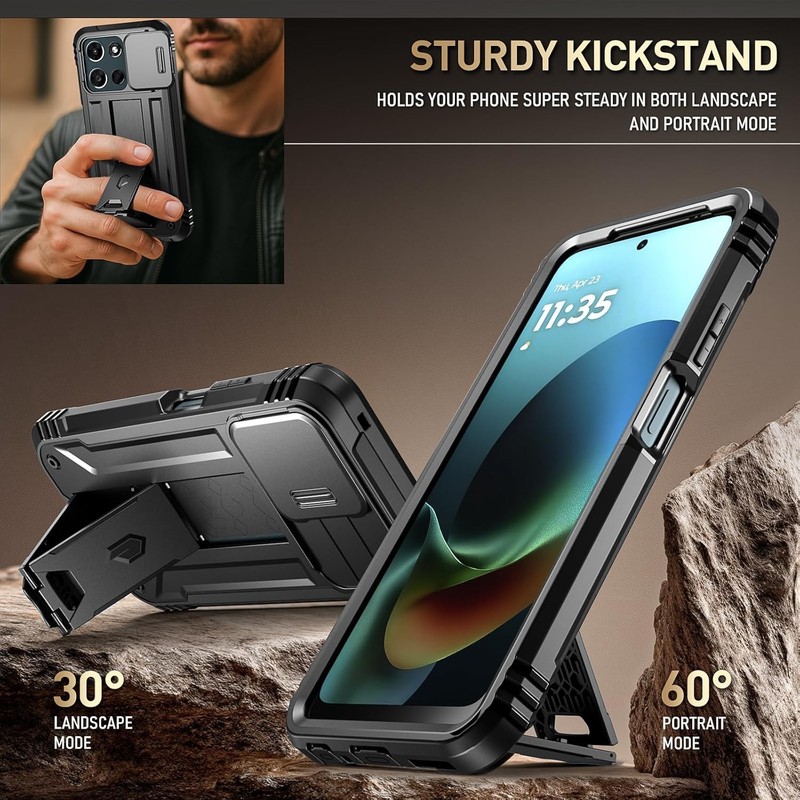 For Moto G 5G 2026 / Moto G Play 2026 Case Poetic Full-Body With Kickstand Cover gallery