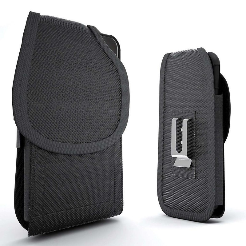 For LG Escape Plus X320 2019 Case Belt Clip Holster Pouch Rugged Nylon Vertical