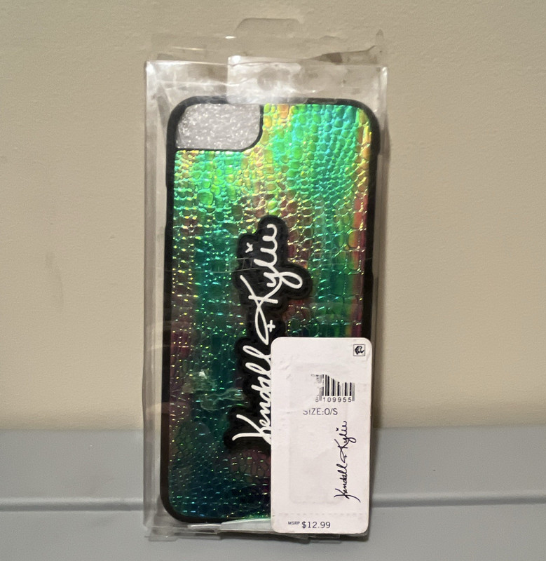 Kendall + Kylie Iridescent Green Glitter Back Case Cover for iPhone 5/5s/SE