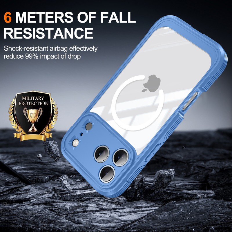 360 Shockproof Magnetic Bumper Case Screen Protector For iPhone 17 16 15 Pro Max gallery