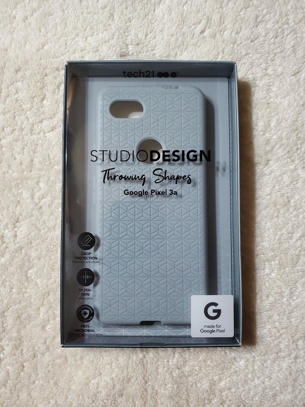Tech 21 Studio Design Throwing Shapes Google Pixel 3a. Gray. New.