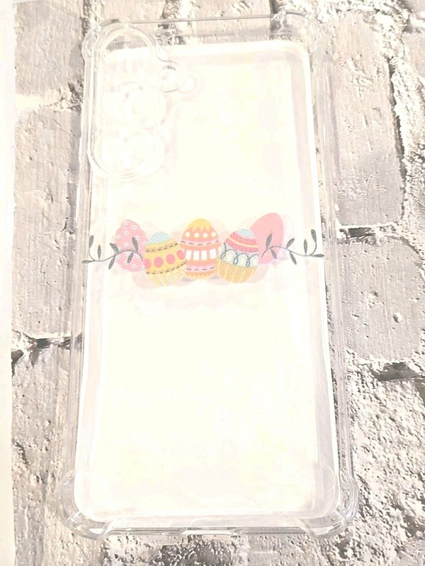 Easter Egg Themed Phone Case For S24 Plus/ Soft Plastic And Clear/ New In…